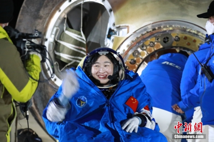 圖為航天員劉洋。孫海英 攝