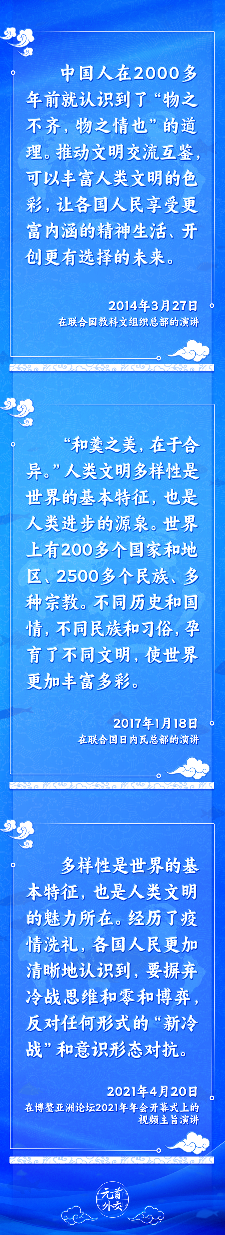 元首外交丨推動文明交流互鑒，習(xí)主席提出這些“中國主張”