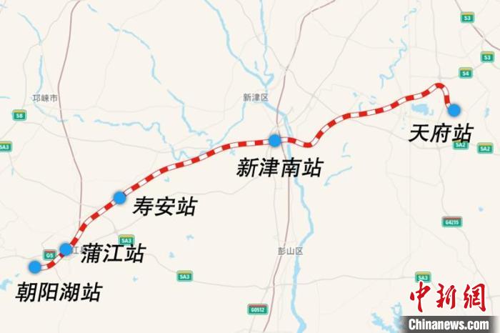 成都鐵路樞紐天府至朝陽湖段線路圖?！F集團供圖