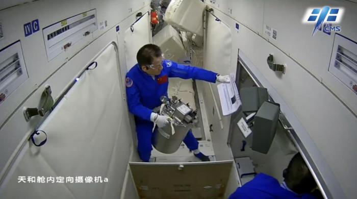 核心艙衛(wèi)生區(qū)。圖片來源：中國載人航天工程辦公室官方微信