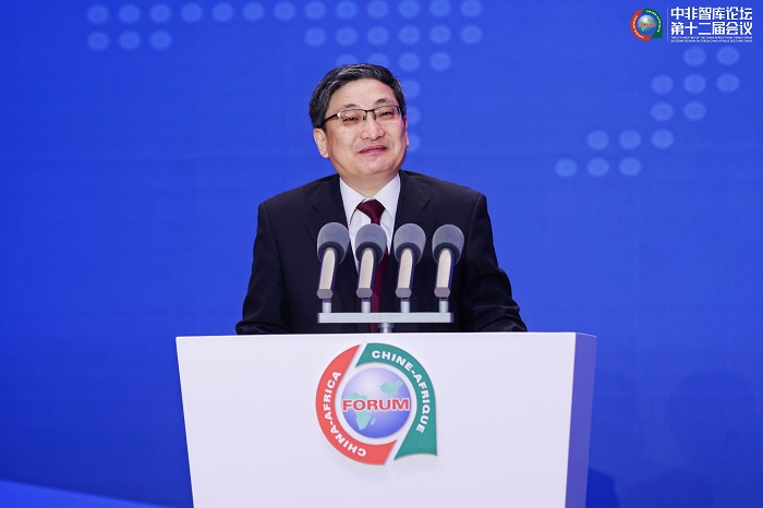 中國(guó)政府非洲事務(wù)特別代表劉豫錫在中非智庫(kù)論壇第十二屆會(huì)議開幕式上發(fā)表致辭。主辦方供圖