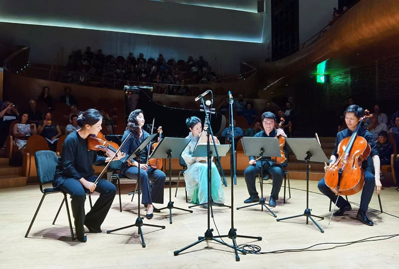 “古老文明的現代回聲——中國當代作曲家室內樂作品音樂會”在意大利舉行。中國駐意大利使館供圖