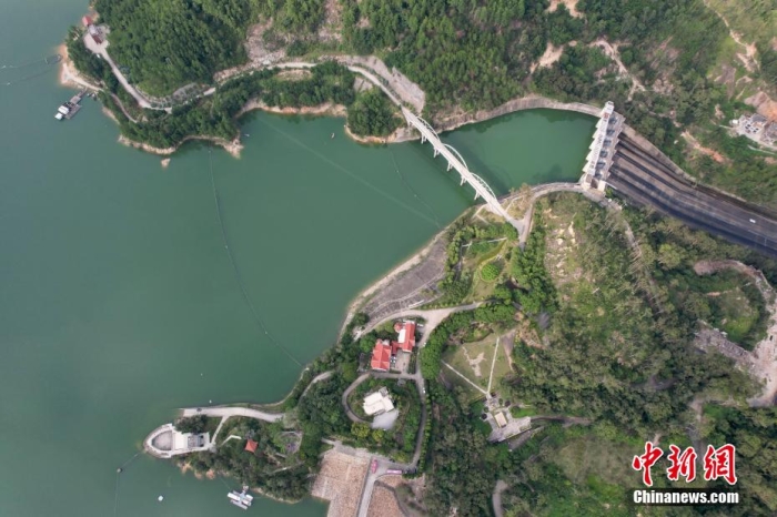 資料圖：俯瞰福建向金門供水工程水源地——泉州山美水庫。王東明 攝