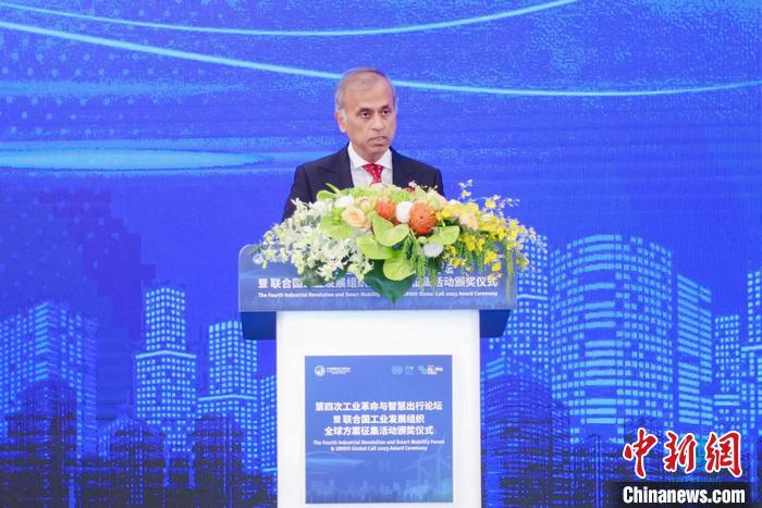 聯(lián)合國駐華協(xié)調(diào)員常啟德發(fā)表演講。