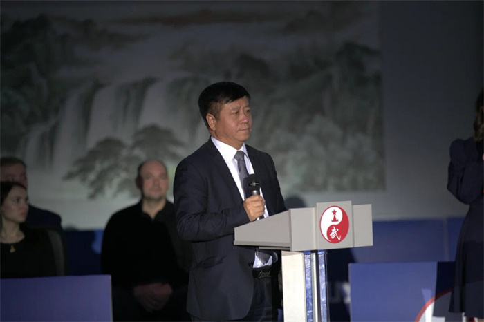 中國駐俄羅斯大使張漢暉致辭。駐俄羅斯大使館供圖
