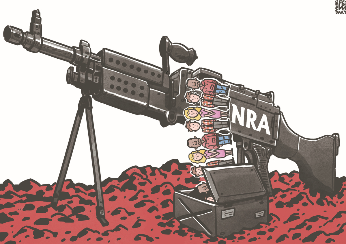 NRA成為推行槍支管控背后最大的阻力。（來(lái)源：中國(guó)日?qǐng)?bào) 作者：蔡艨）