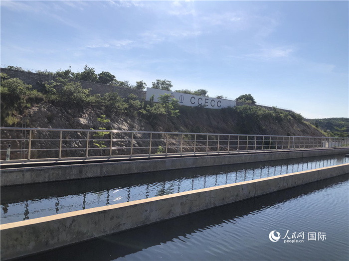 由中國(guó)土木工程（贊比亞）有限公司承建的卡夫河供水項(xiàng)目。人民網(wǎng)記者 黃培昭攝