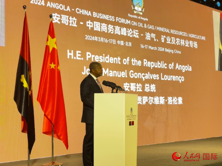 安哥拉總統(tǒng)若昂·曼努埃爾·貢薩爾維斯·洛倫索。人民網(wǎng)記者 張榮攝