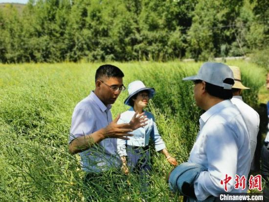 圖為九三學(xué)社青海省委主委杜德志(左一)在基層調(diào)研。受訪者供圖