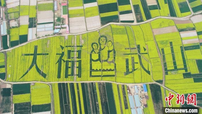 2019年4月，天水武山縣萬畝鄉(xiāng)村油菜花海。(資料圖) 何海瑞 攝