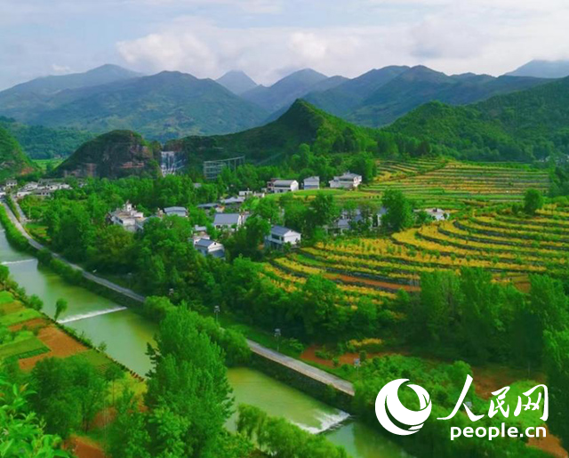 陜西商洛漫川關(guān)鎮(zhèn)民宿群。人民網(wǎng) 王麗攝