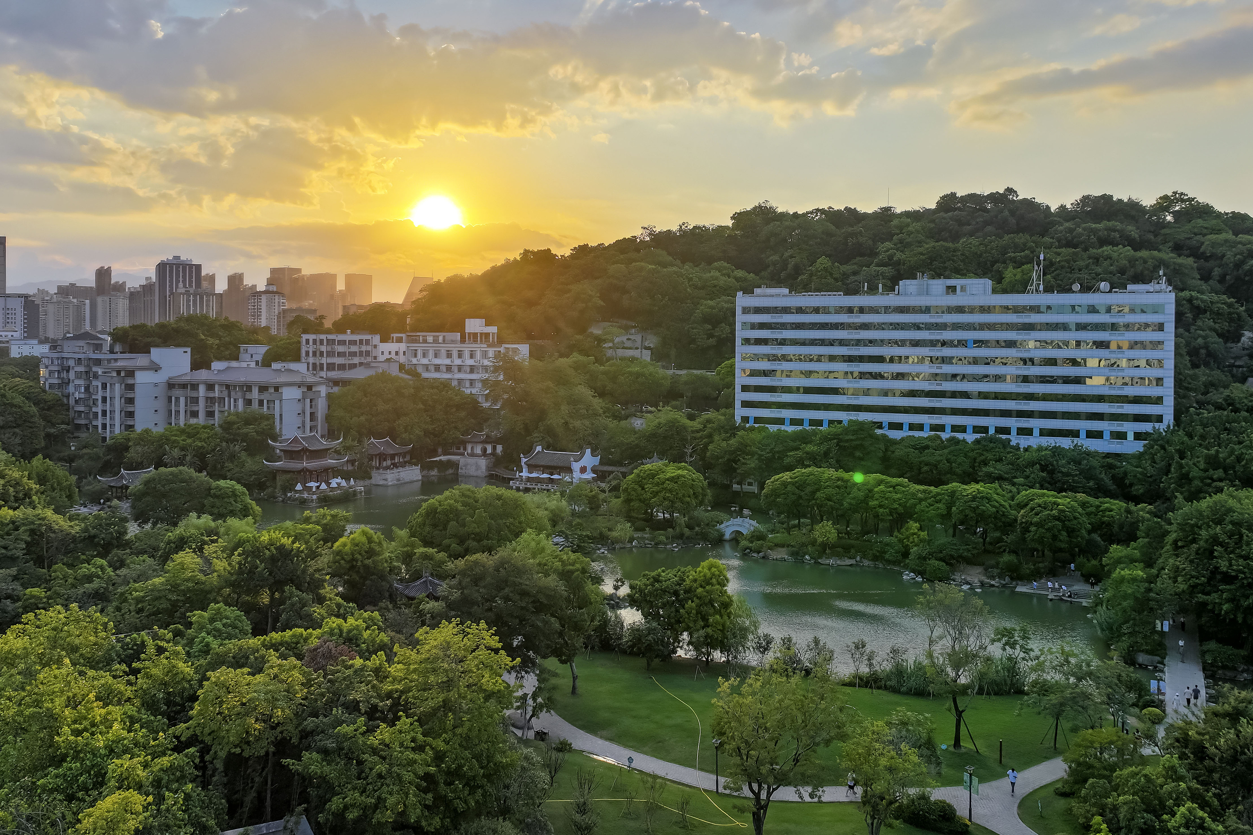 2024年7月17日，福州市鼓樓區(qū)黎明湖生態(tài)濕地公園。