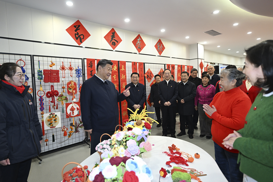 2025年1月23日，習近平總書記在沈陽大東區(qū)長安街道長安小區(qū)社區(qū)黨群服務(wù)中心考察。