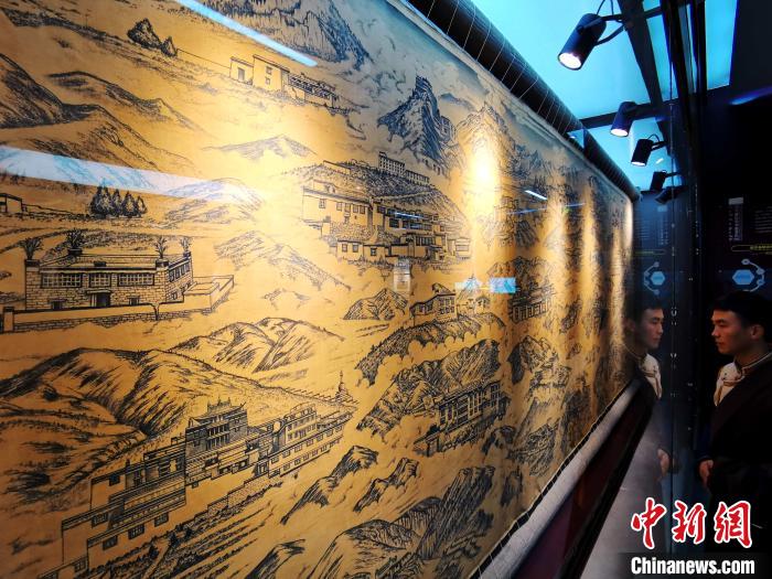 圖為歷代藏醫(yī)藥學教育機構(gòu)展示?！?zhí)砀?攝
