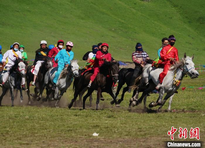 圖為選手進(jìn)行3000米賽馬比賽。　馬銘言 攝